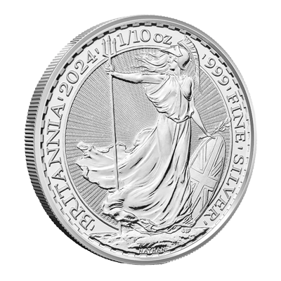 A picture of a Pièce d’argent Britannia de 1/10 oz (2024)